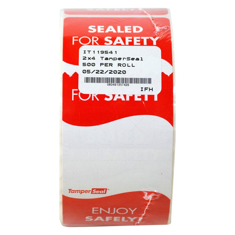 DayMark Safety Systems - IT119541 TamperSeal Tamper-Evident 2" x 4" Writable Delivery Label (Roll of 500) - Image 1